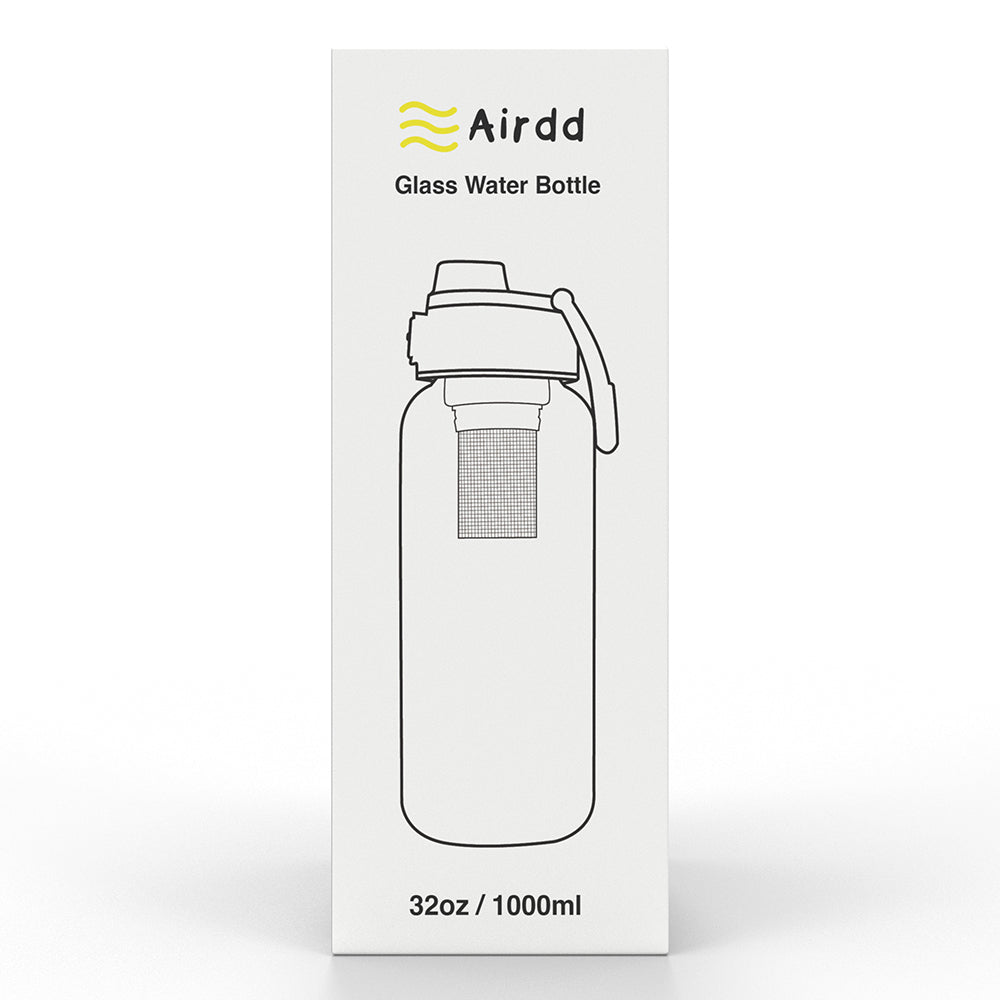Glass Water Bottle with Tea Infuser 1000ml / 32oz