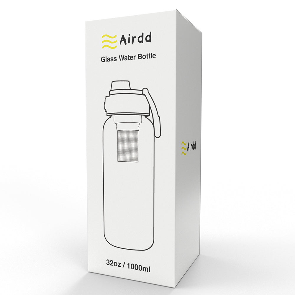Glass Water Bottle with Tea Infuser 1000ml / 32oz